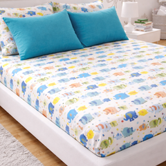 Cute Ellis Cotton 200 TC Bedsheet + 4 Pillow Covers