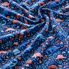 Happy Dino 200 TC Bedsheet + 4 Pillow Covers