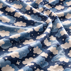 Clouds Cotton 200 TC Bedsheet + 4 Pillow Covers