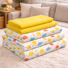 Travel Times 200 TC Bedsheet + 4 Pillow Covers