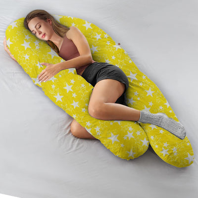 Yellow Star Super Premium U Shape Pregnancy Body Pillow