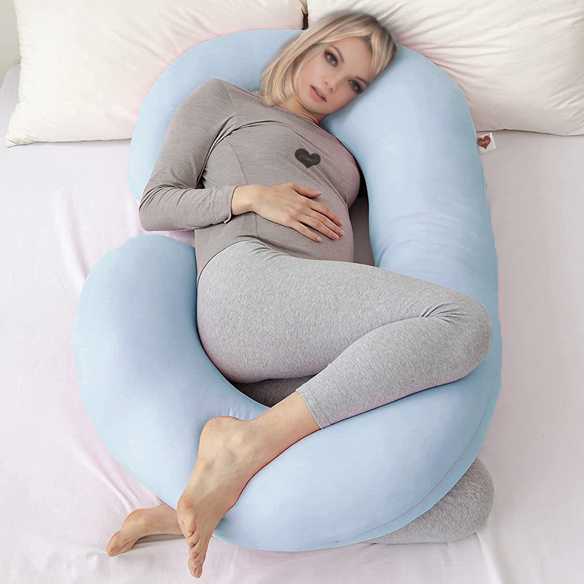 SkyBlue - C Premium LYTE Pregnancy Body Pillow | Maternity Pillow