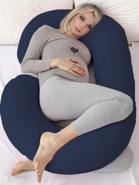 Navy - C Premium LYTE Pregnancy Body Pillow | Maternity Pillow
