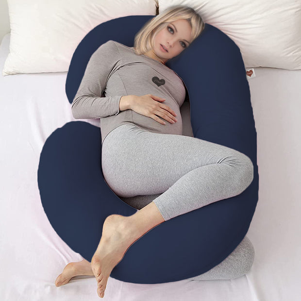 Navy - C Premium LYTE Pregnancy Body Pillow | Maternity Pillow