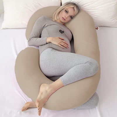 Beige - C Premium LYTE Pregnancy Body Pillow | Maternity Pillow