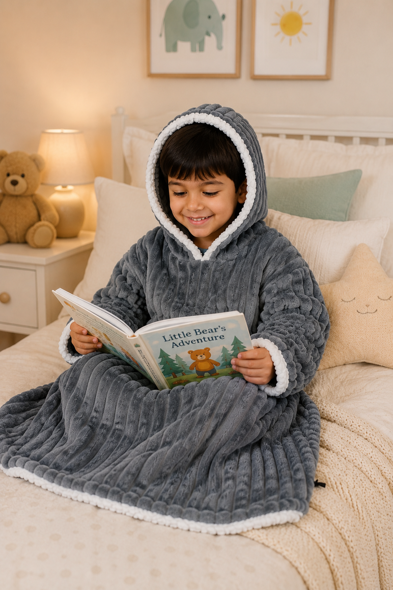Coozly Premium Wearable Blanket | Ultra Soft Double-Sided Fur Blanket Hoodie | Oversized Hooded Blanket with Pocket | Cozy Lounging & Sleeping Blanket | Baby, Teen & Adult