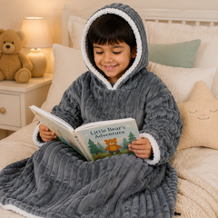 Coozly Premium Wearable Blanket | Ultra Soft Double-Sided Fur Blanket Hoodie | Oversized Hooded Blanket with Pocket | Cozy Lounging & Sleeping Blanket | Baby, Teen & Adult