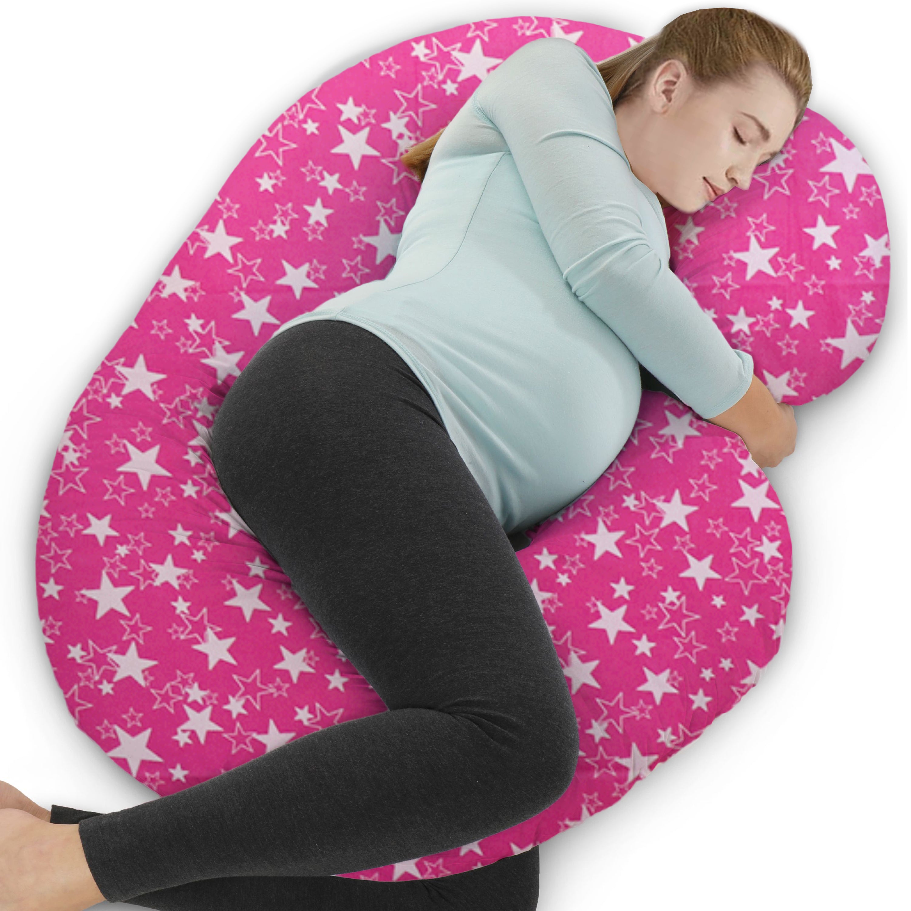 Born Star Fuschia - C Super Premium Pregnancy Body Pillow | Maternity Pillow