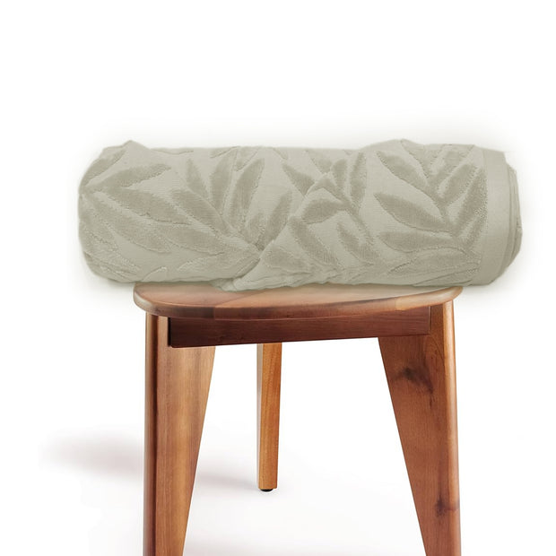 Cream Leaf- Dermbrandt Premium Bath Towels with Loofah
