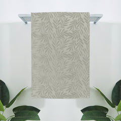 Cream Leaf- Dermbrandt Premium Bath Towels with Loofah