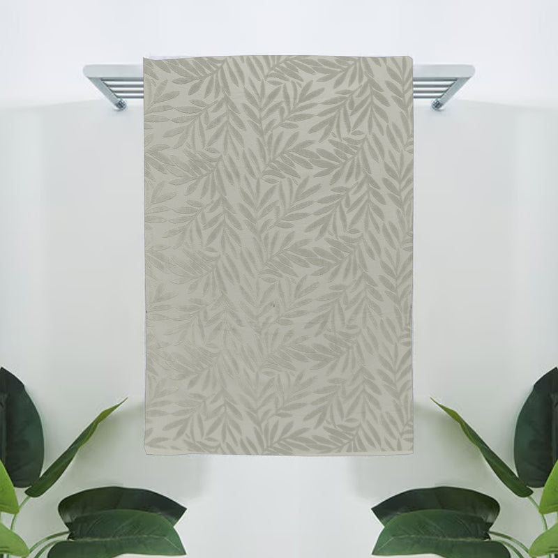 Cream Leaf- Dermbrandt Premium Bath Towels with Loofah