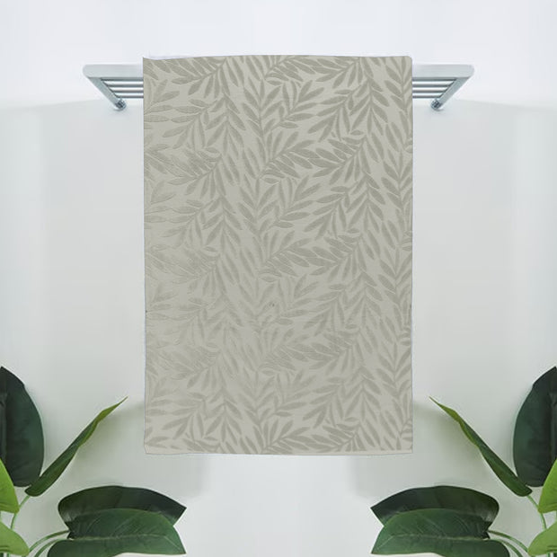 Cream Leaf- Dermbrandt Premium Bath Towels with Loofah
