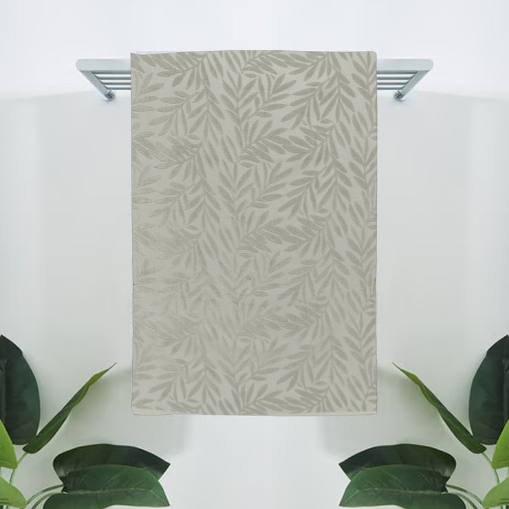 Cream Leaf- Dermbrandt Premium Bath Towels with Loofah