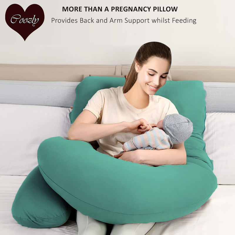 Sea Green-Coozly Belly Back Pregnancy Pillow