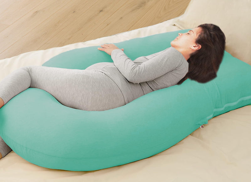 Sea Green-Coozly Belly Back Pregnancy Pillow