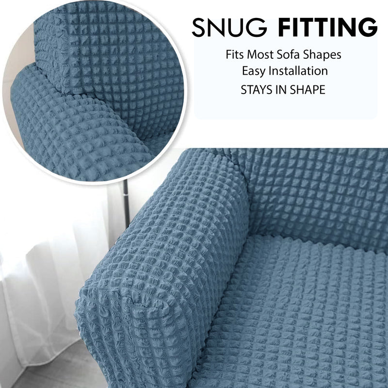 Turkish Bubble Lancom Sofa Covers | Stretchable Sofa Slip Covers