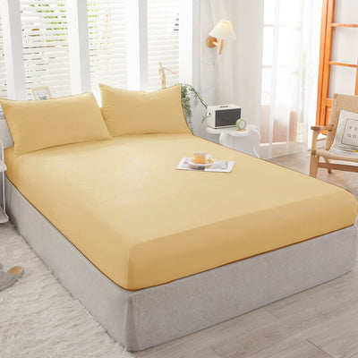 Fitted Cotton Jersey Custom Size BedSheet - Mango