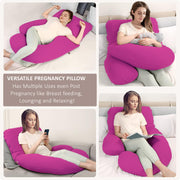 Fuschia Pink-Coozly Belly Back Pregnancy Pillow