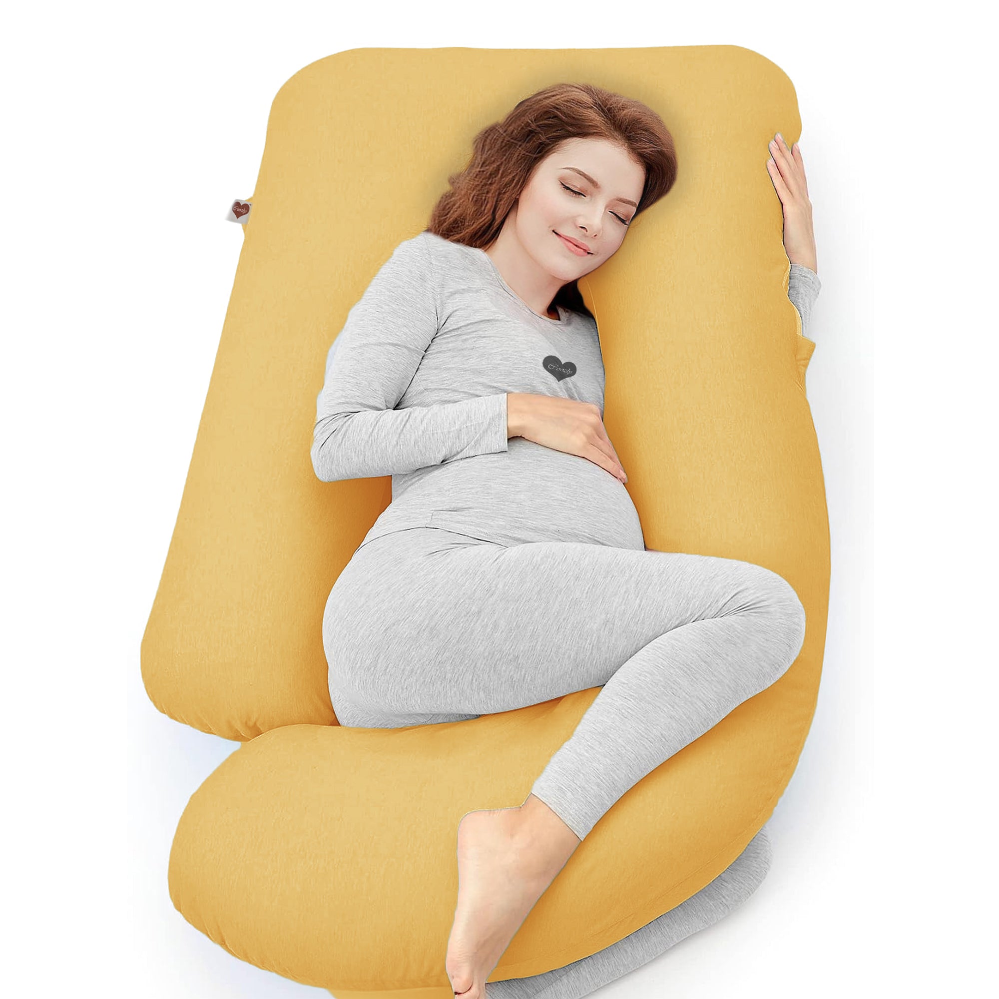 Mustard-Coozly Belly Back Pregnancy Pillow