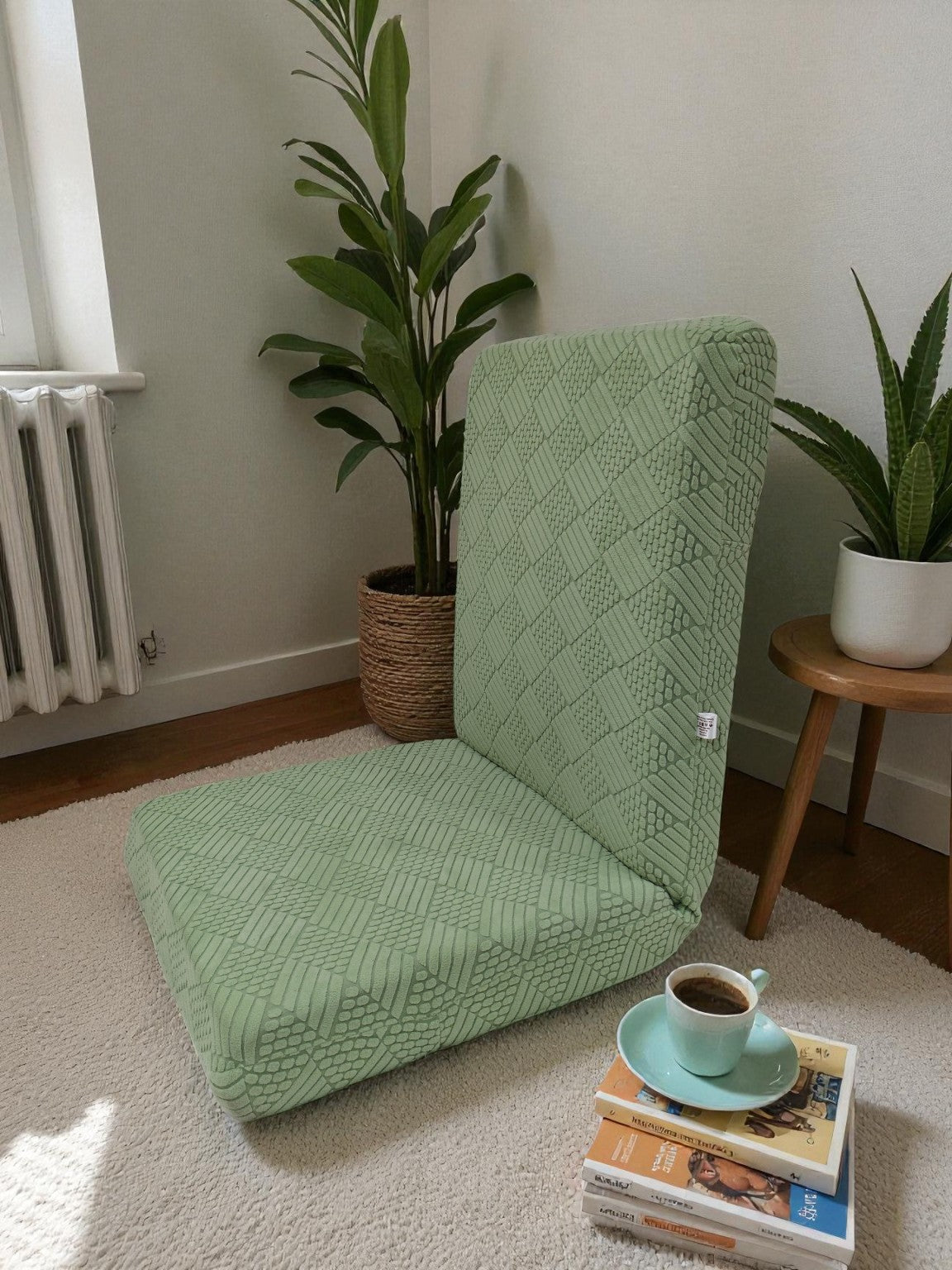 Coozly AutoFlex Ergonomic Adjustable Seat Stretch Jaqard Light Green