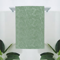 Green Leaf- Dermbrandt Premium Bath Towels with Loofah