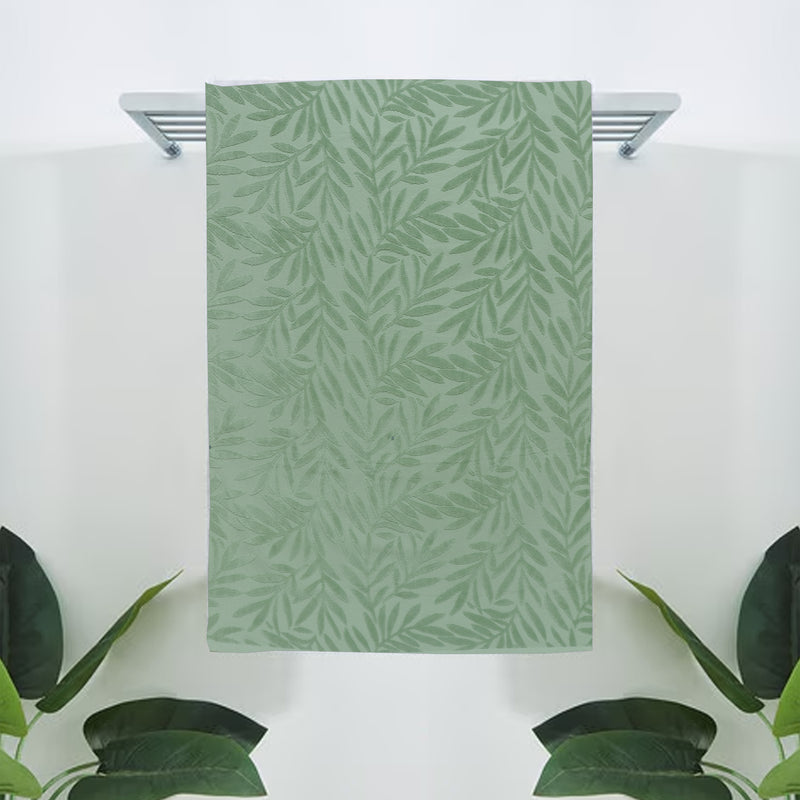 Green Leaf- Dermbrandt Premium Bath Towels with Loofah