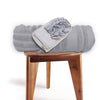 Grey Striped- Dermbrandt Premium Bath Towels with Loofah