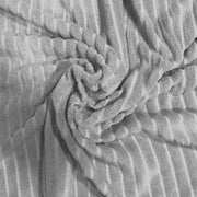 Grey Striped- Dermbrandt Premium Bath Towels with Loofah