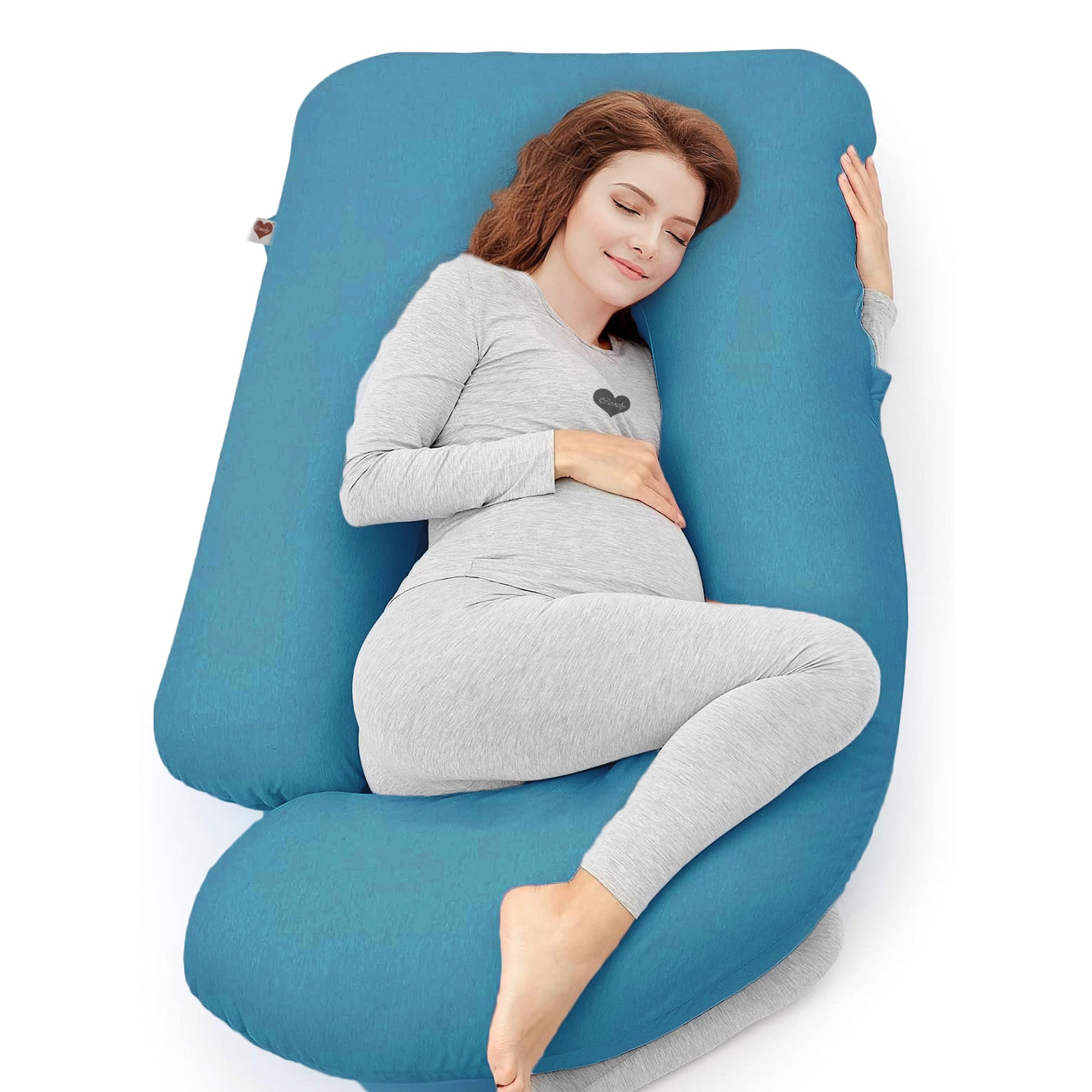 Turquoise-Coozly Belly Back Pregnancy Pillow