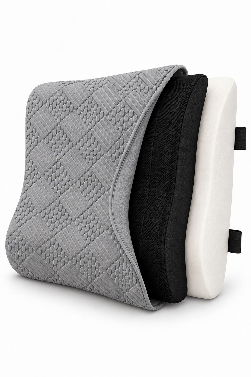 Coozly Orthopedic Half Lumbar Support | High Density Supportive Memory Foam Backrest Cushion