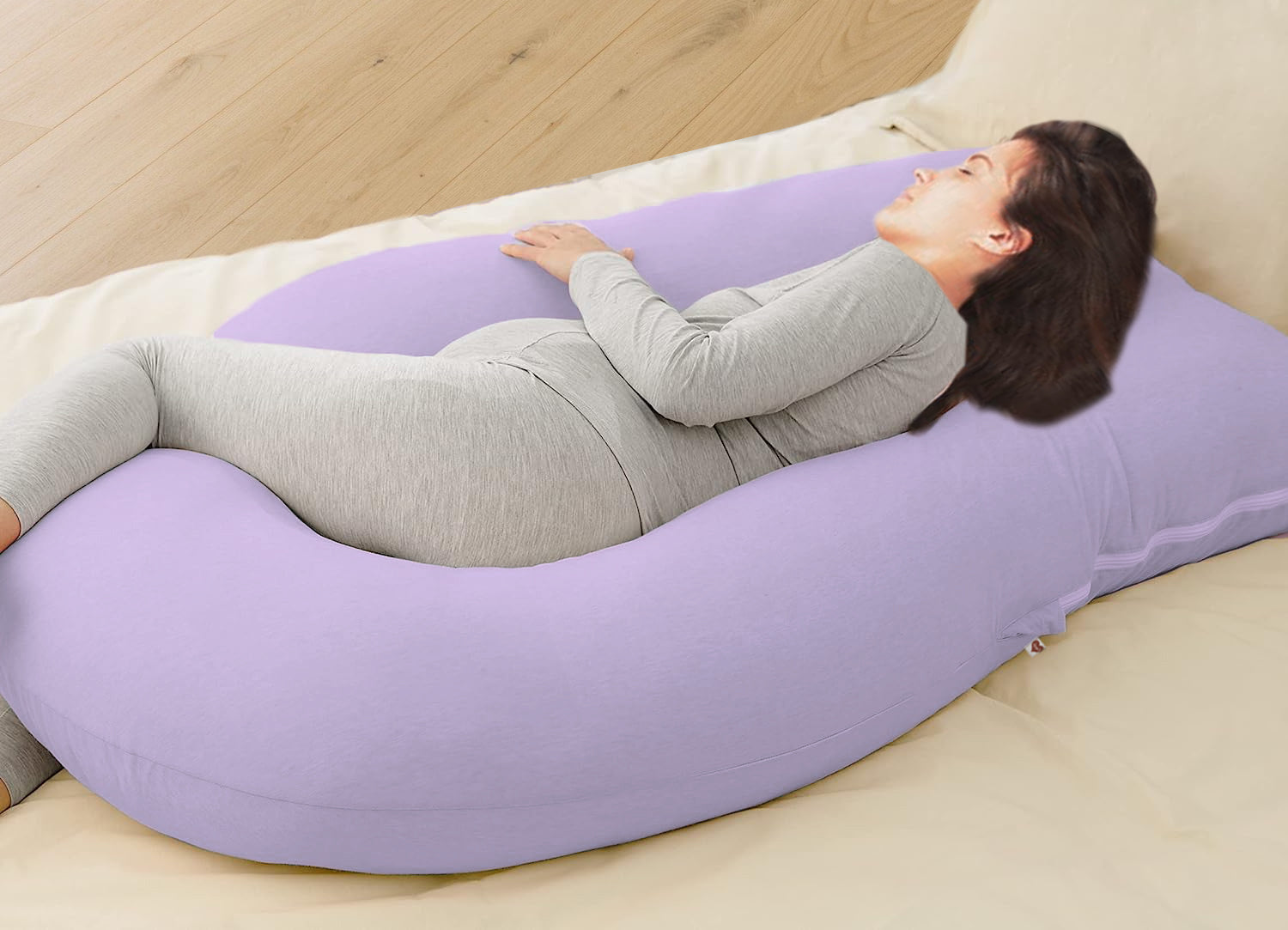 Lavender-Coozly Belly Back Pregnancy Pillow