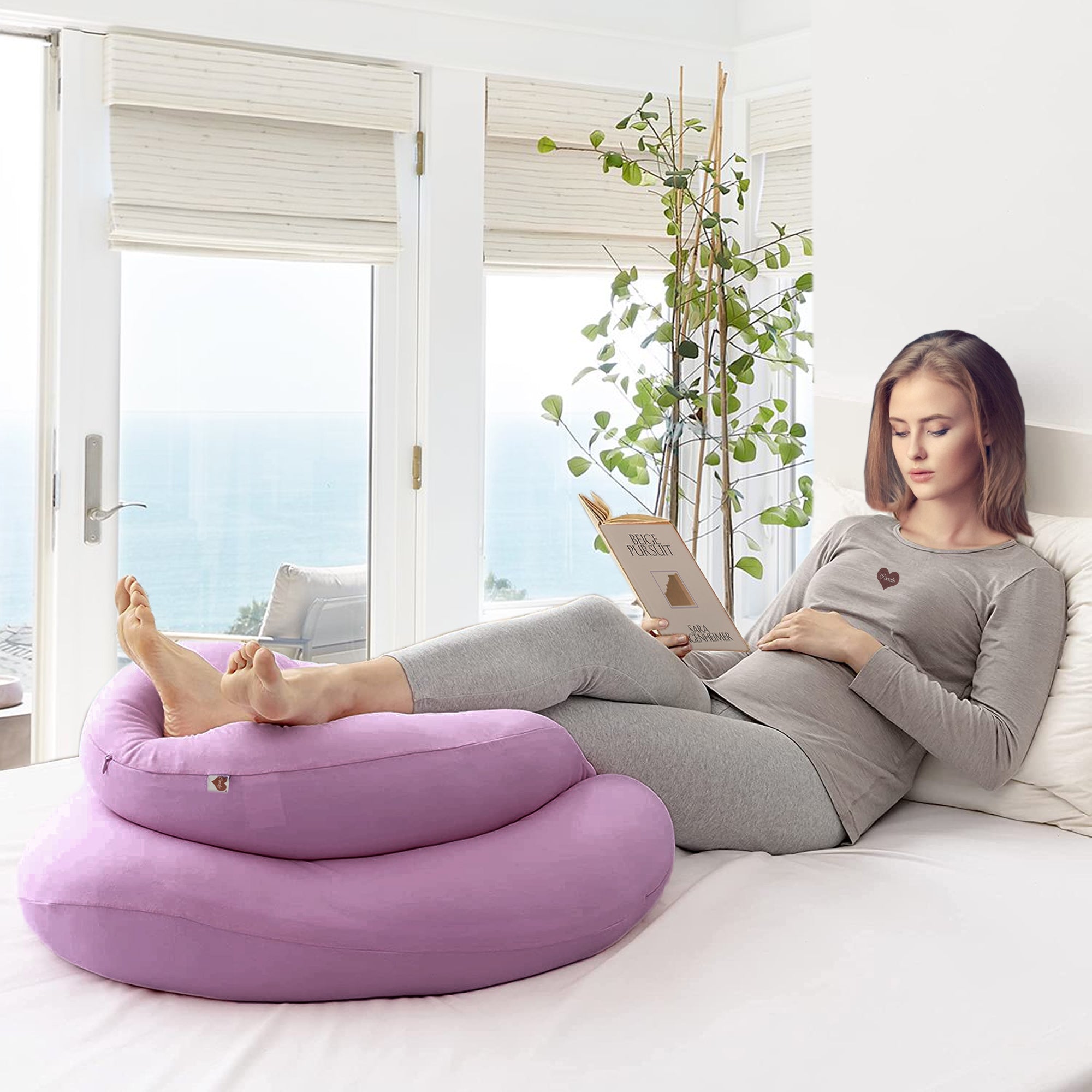 Lavender - C Premium LYTE Pregnancy Body Pillow | Maternity Pillow