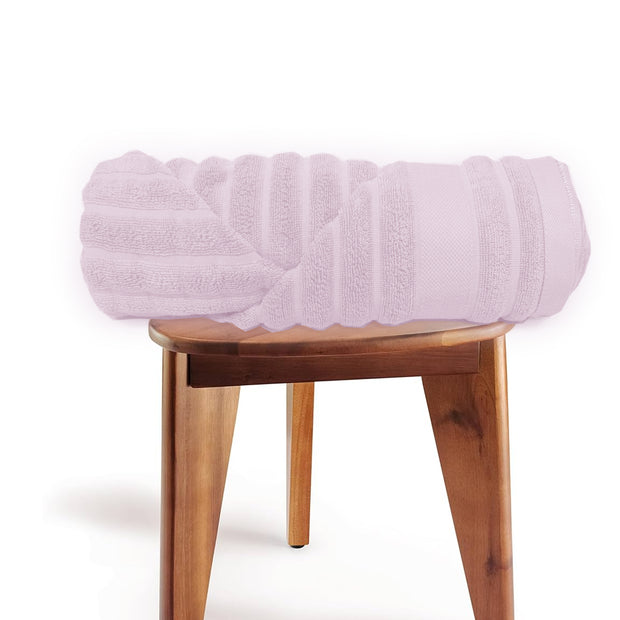 Pink Striped- Dermbrandt Premium Bath Towels with Loofah