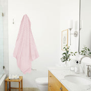 Pink Striped- Dermbrandt Premium Bath Towels with Loofah