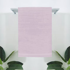 Pink Striped- Dermbrandt Premium Bath Towels with Loofah