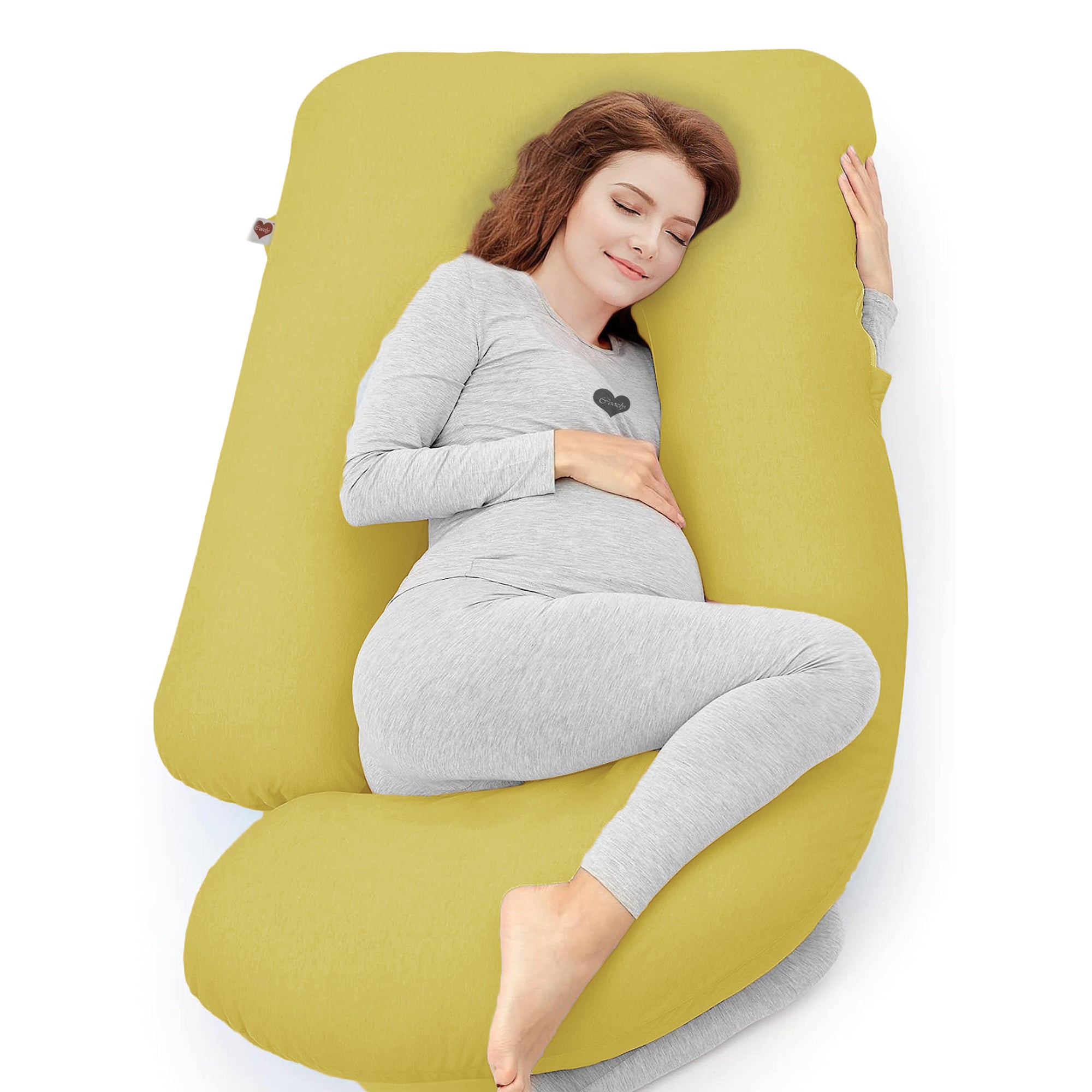 Yellow-Coozly Belly Back Pregnancy Pillow