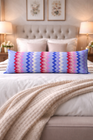 Blue Chevron - Coozly Lumbar Pillow