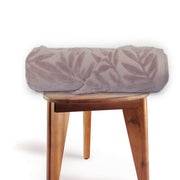 Mauve Leaf- Dermbrandt Premium Bath Towels with Loofah