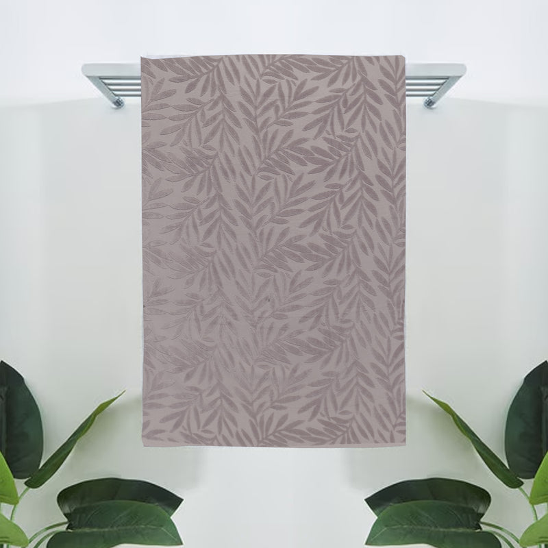 Mauve Leaf- Dermbrandt Premium Bath Towels with Loofah