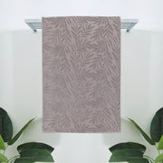 Mauve Leaf- Dermbrandt Premium Bath Towels with Loofah