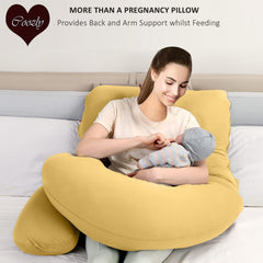 Mustard-Coozly Belly Back Pregnancy Pillow