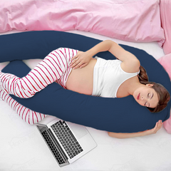 Navy-Coozly U Premium LYTE Pregnancy Body Pillow