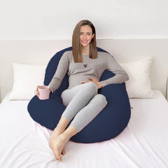 Navy - C Premium LYTE Pregnancy Body Pillow | Maternity Pillow