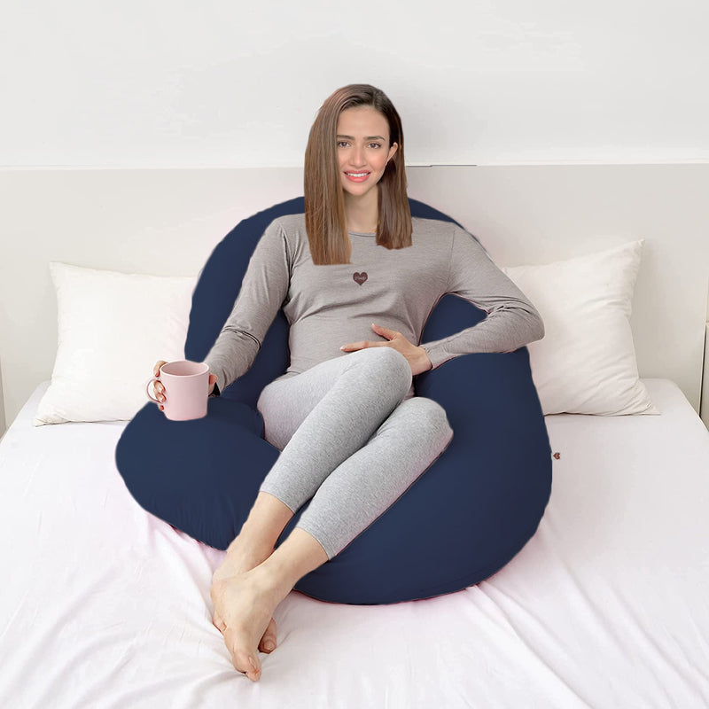 Navy - C Premium LYTE Pregnancy Body Pillow | Maternity Pillow