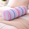 Bolster Pillow With Removable Cover - Pink Chevron