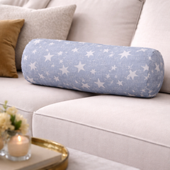 Bolster Pillow With Removable Cover - Grey Star