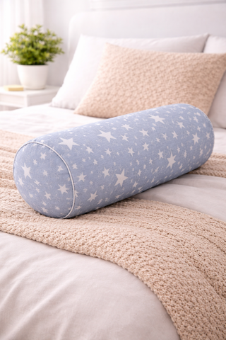 Bolster Pillow With Removable Cover - Grey Star