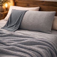 Coozly Weighted Pillow Grey- 20 X 36 inches | All season