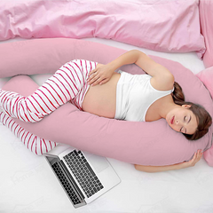 Light Pink-Coozly U Premium LYTE Pregnancy Body Pillow