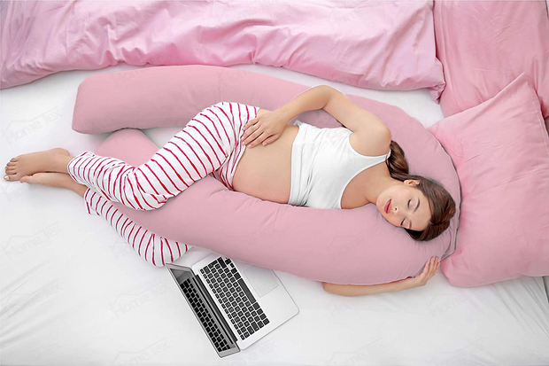 Light Pink-Coozly U Premium LYTE Pregnancy Body Pillow